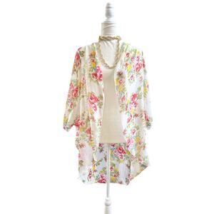 Women’s Floral Sheer Dolman Kimono Duster OS